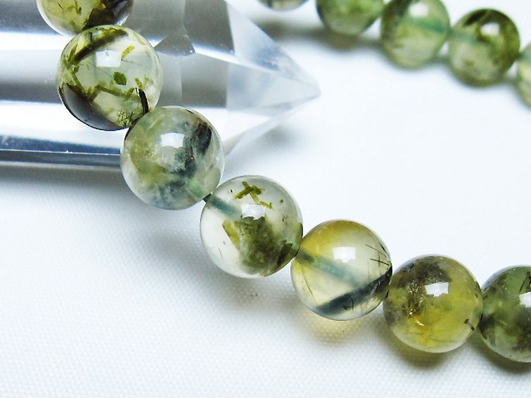 ルチル入り プレナイト ブレスレット 10mm [t228-4532] 3枚目