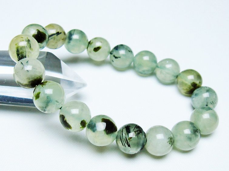 ルチル入り プレナイト ブレスレット 11mm [t228-4546] 1枚目