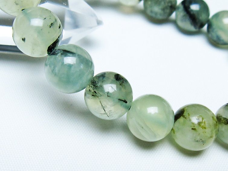 ルチル入り プレナイト ブレスレット 11mm [t228-4552] 3枚目