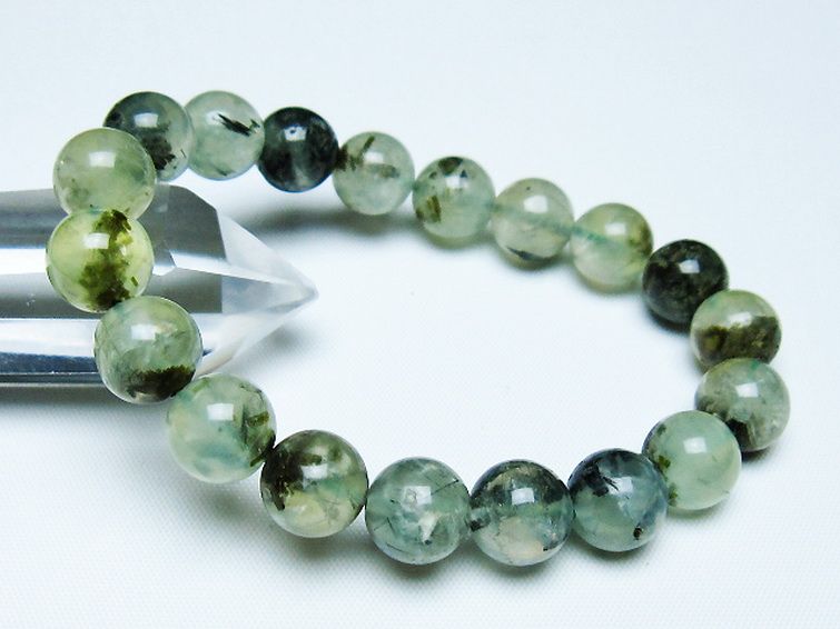 ルチル入り プレナイト ブレスレット 11mm [t228-4558] 1枚目