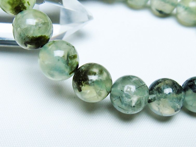 ルチル入り プレナイト ブレスレット 11mm [t228-4558] 3枚目