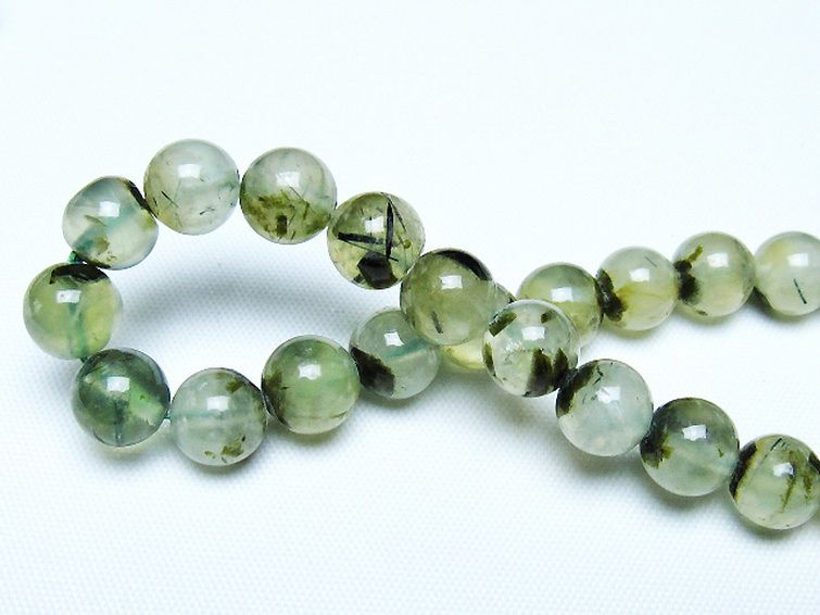 ルチル入り プレナイト ブレスレット 8mm [t228-4564] 2枚目