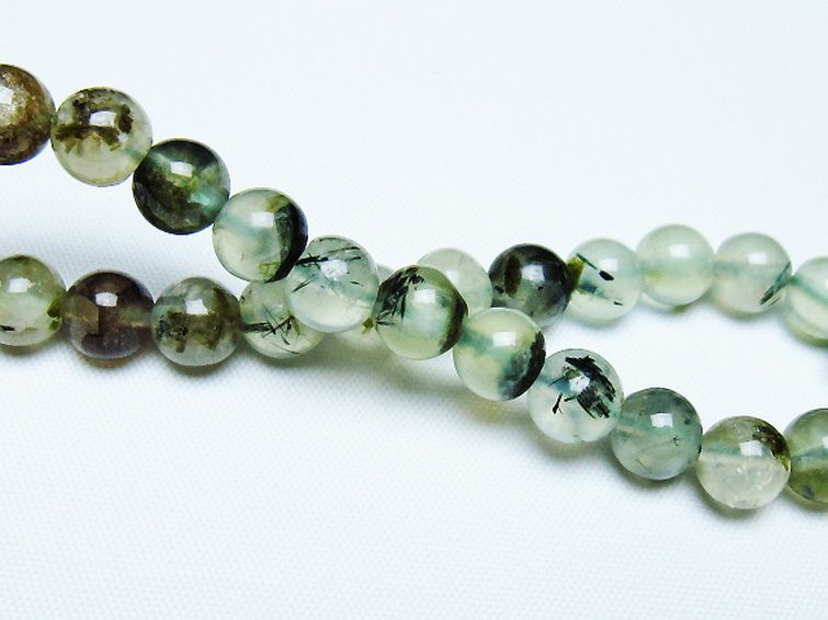 ルチル入り プレナイト ブレスレット 7mm [t228-4569] 2枚目