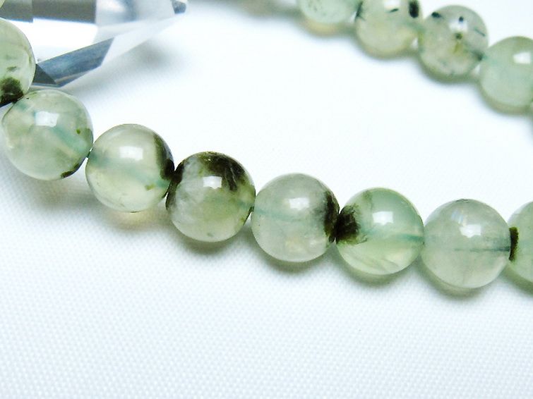 ルチル入り プレナイト ブレスレット 9mm [t228-4576] 3枚目