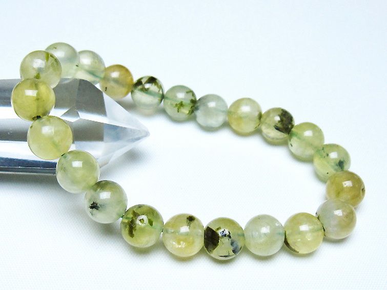 ルチル入り プレナイト ブレスレット 9mm [t228-4583] 1枚目