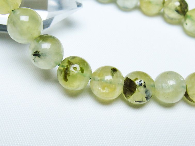 ルチル入り プレナイト ブレスレット 9mm [t228-4583] 3枚目