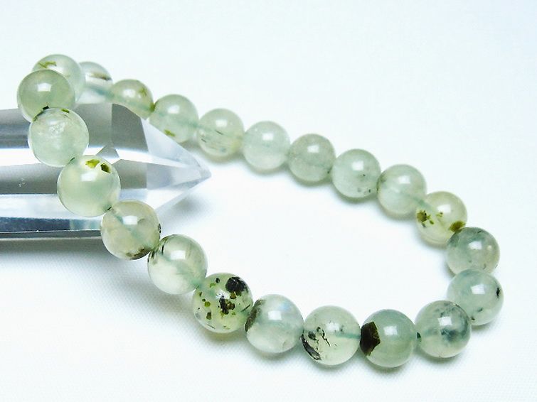 ルチル入り プレナイト ブレスレット 9mm [t228-4584] 1枚目