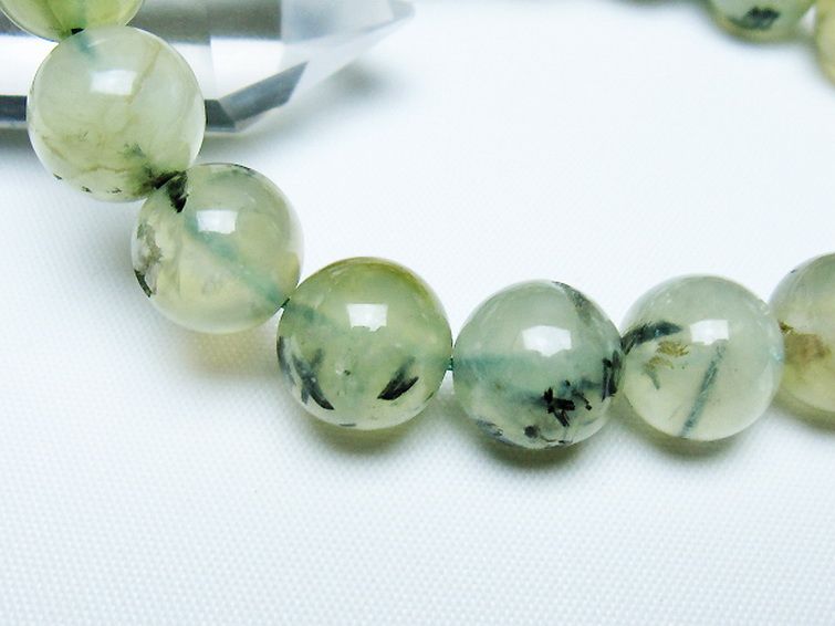 ルチル入り プレナイト ブレスレット 12mm [t228-4586] 3枚目