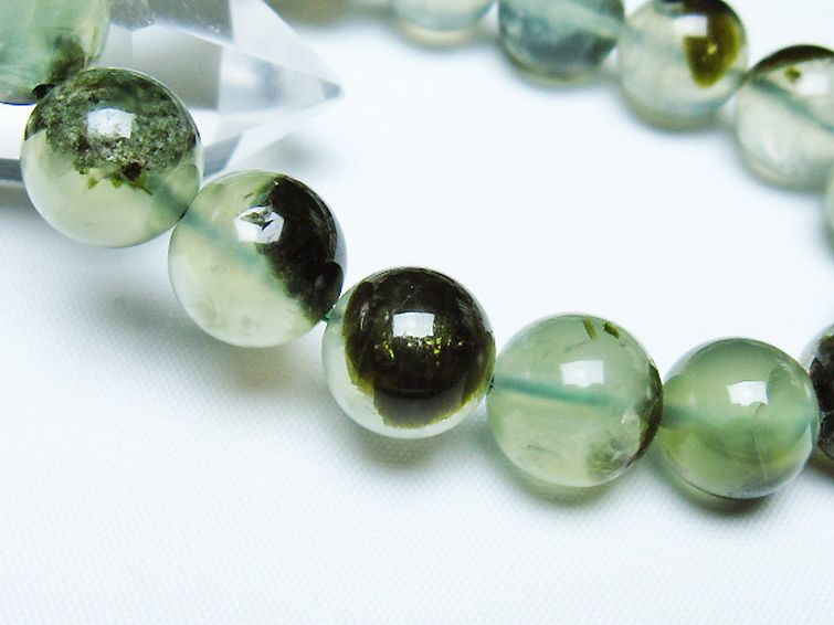 ルチル入り プレナイト ブレスレット 12mm [t228-4588] 3枚目