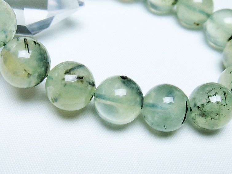 ルチル入り プレナイト ブレスレット 12mm [t228-4593] 3枚目