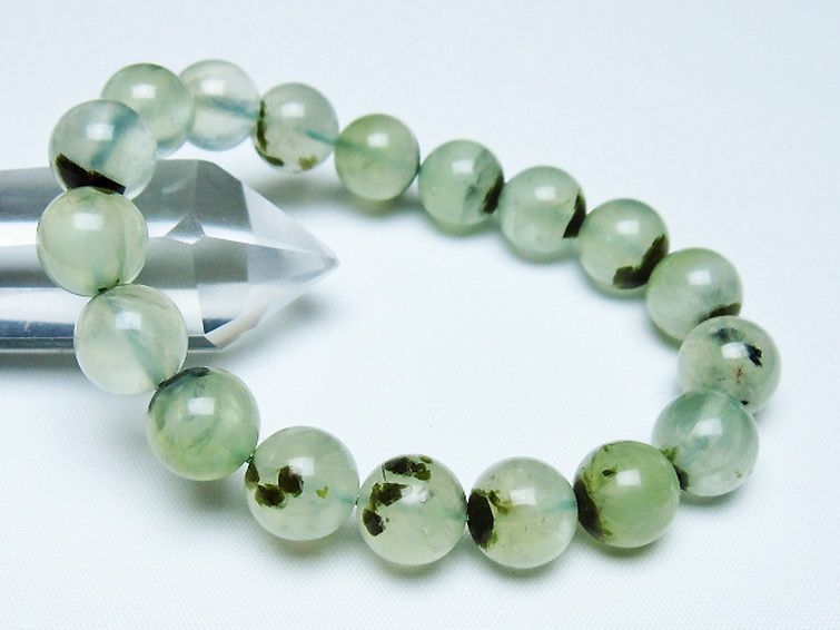 ルチル入り プレナイト ブレスレット 12mm [t228-4597] 1枚目