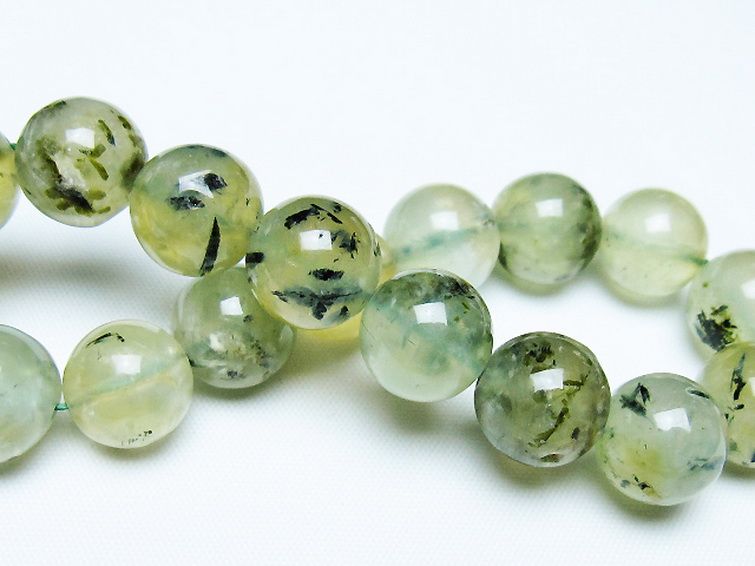 ルチル入り プレナイト ブレスレット 12mm [t228-4602] 2枚目