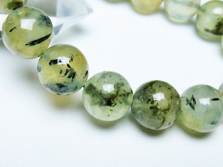 ルチル入り プレナイト ブレスレット 12mm [t228-4602] 3枚目