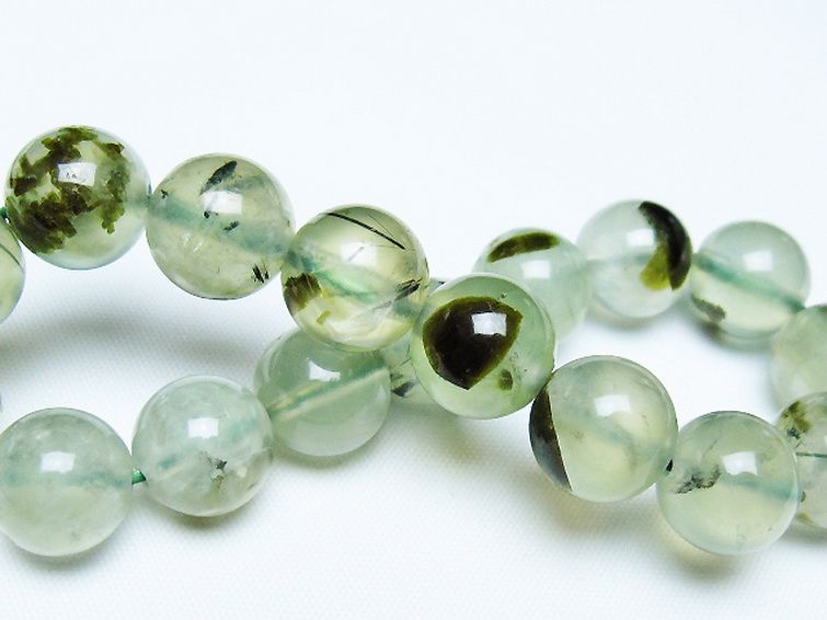 ルチル入り プレナイト ブレスレット 12mm [t228-4609] 2枚目