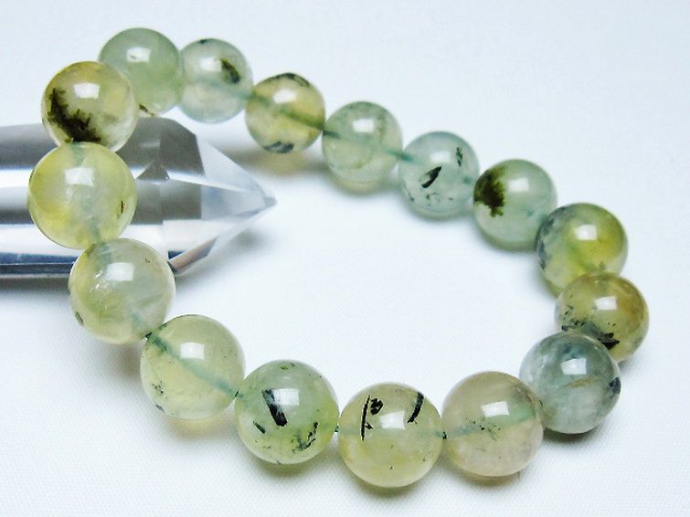 ルチル入り プレナイト ブレスレット 13mm [t228-4615] 1枚目