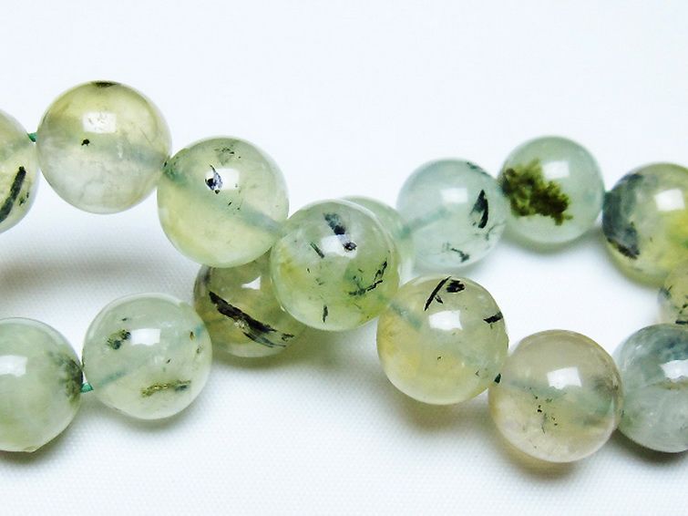 ルチル入り プレナイト ブレスレット 13mm [t228-4615] 2枚目