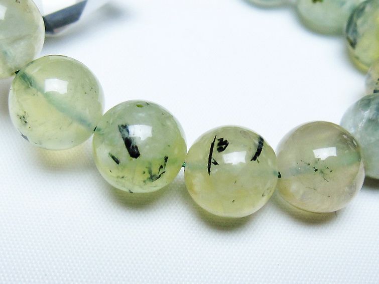 ルチル入り プレナイト ブレスレット 13mm [t228-4615] 3枚目