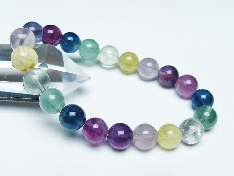 フローライト ブレスレット 9mm [t229-5248] 1枚目