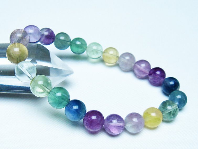 フローライト ブレスレット 9mm [t229-5442] 1枚目