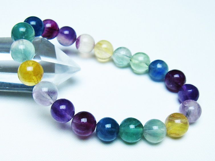 フローライト ブレスレット 9mm [t229-5453] 1枚目