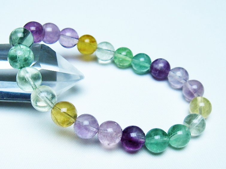 フローライト ブレスレット 9mm [t229-5462] 1枚目