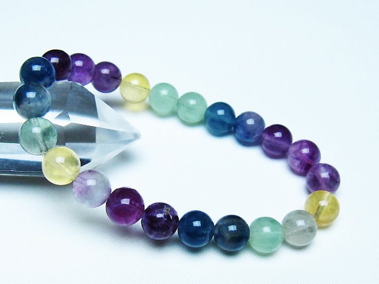 フローライト ブレスレット 8mm [t229-5473] 1枚目