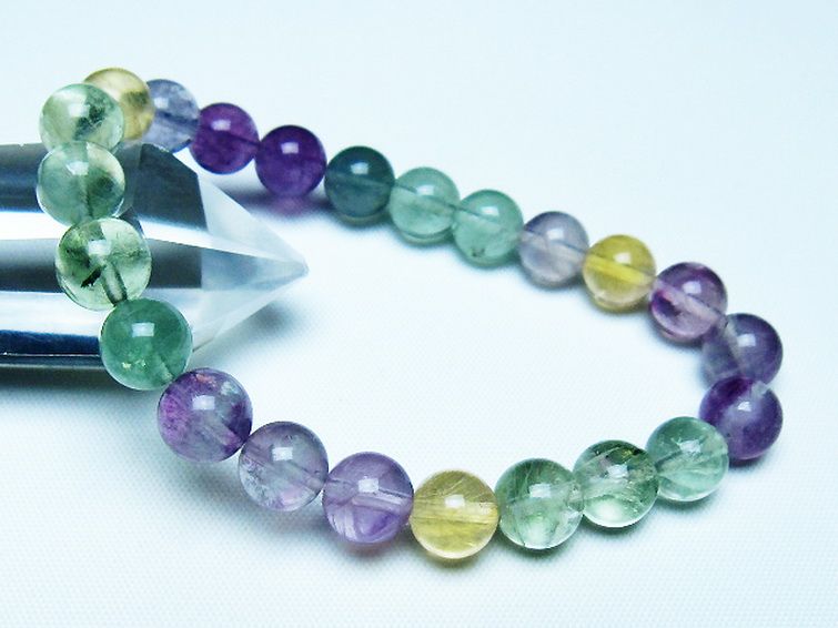 フローライト ブレスレット 8mm [t229-5478] 1枚目