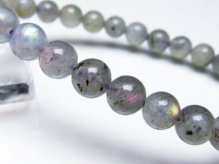 ピンクラブラドライト ブレスレット 7mm [t235-2227] 3枚目