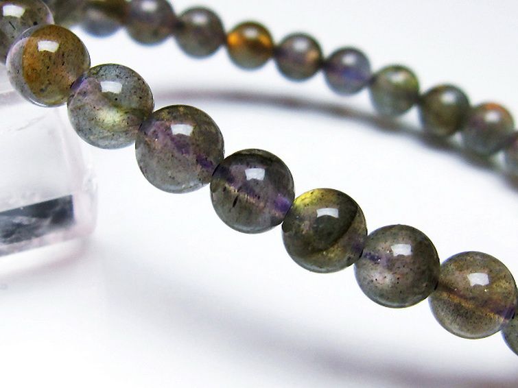 ピンクラブラドライト ブレスレット 7mm [t235-2331] 3枚目