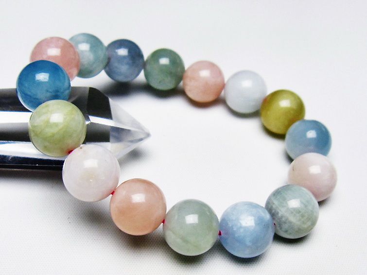 MIXベリル ブレスレット 緑柱石 13mm [T237-4321] 1枚目