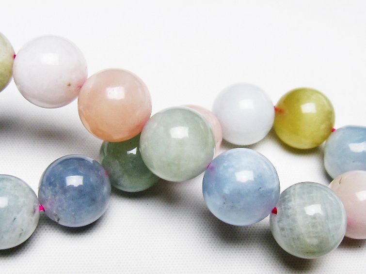 MIXベリル ブレスレット 緑柱石 13mm [T237-4321] 2枚目