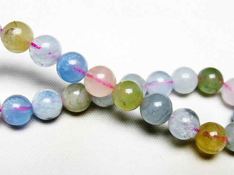 MIXベリル ブレスレット 緑柱石 8mm [T237-4412] 2枚目