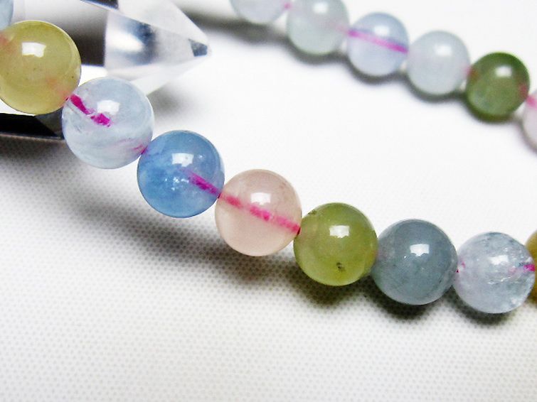 MIXベリル ブレスレット 緑柱石 8mm [T237-4412] 3枚目