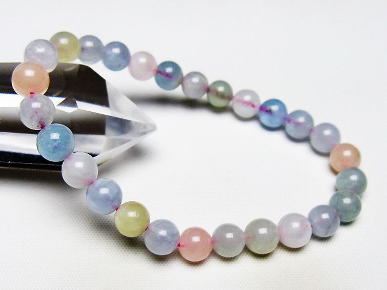 MIXベリル ブレスレット 緑柱石 7mm [T237-4435] 1枚目