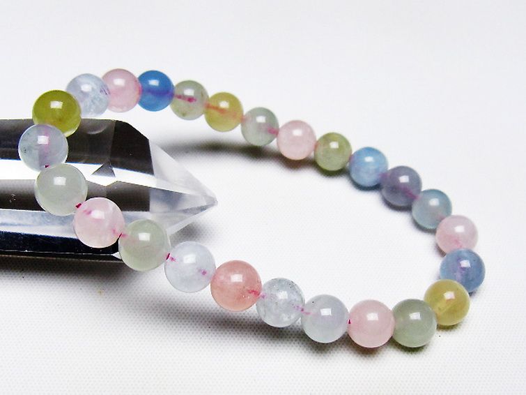 MIXベリル ブレスレット 緑柱石 7mm [T237-4448] 1枚目