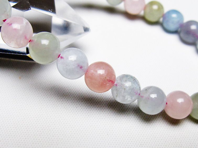 MIXベリル ブレスレット 緑柱石 7mm [T237-4448] 3枚目