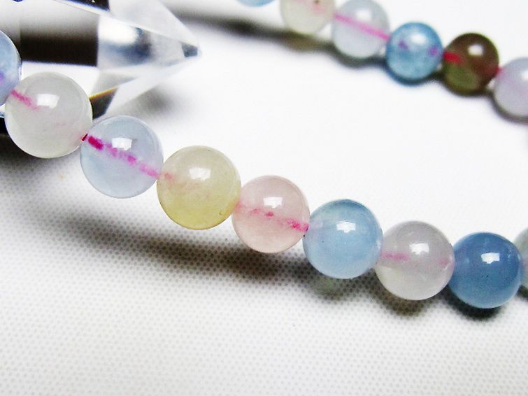 MIXベリル ブレスレット 緑柱石 7mm [T237-4455] 3枚目