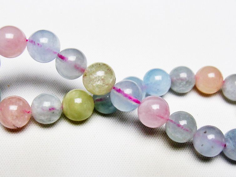 MIXベリル ブレスレット 緑柱石 8mm [T237-4465] 2枚目