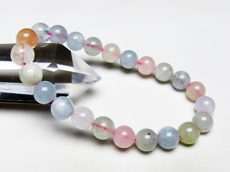 MIXベリル ブレスレット 緑柱石 8mm [T237-4468] 1枚目