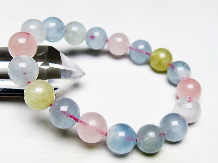 MIXベリル ブレスレット 緑柱石 12mm [T237-4473] 1枚目