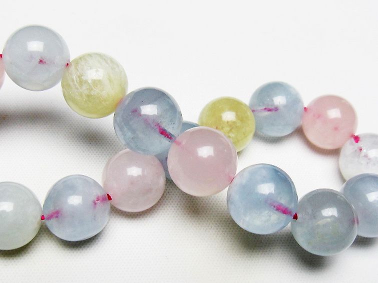 MIXベリル ブレスレット 緑柱石 12mm [T237-4473] 2枚目