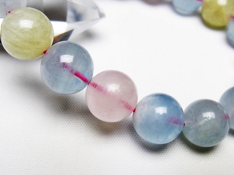 MIXベリル ブレスレット 緑柱石 12mm [T237-4473] 3枚目