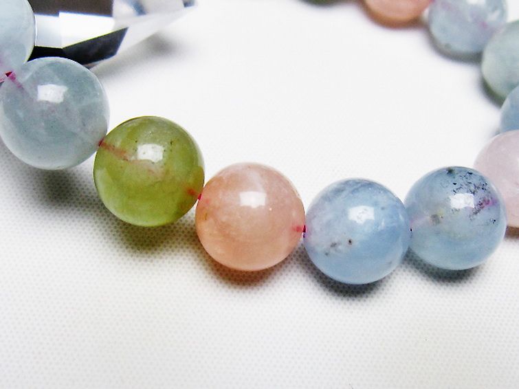 MIXベリル ブレスレット 緑柱石 12mm [T237-4475] 3枚目