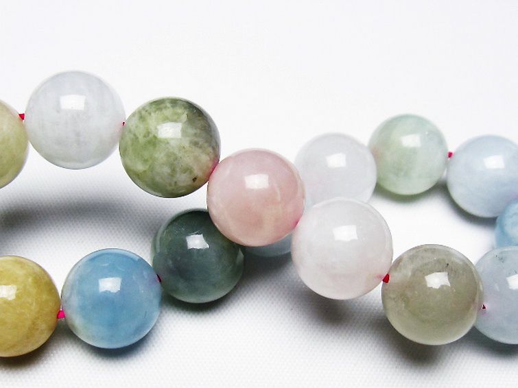 MIXベリル ブレスレット 緑柱石 12mm [t237-4507] 2枚目