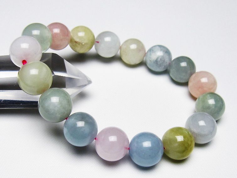 MIXベリル ブレスレット 緑柱石 12mm [T237-4510] 1枚目