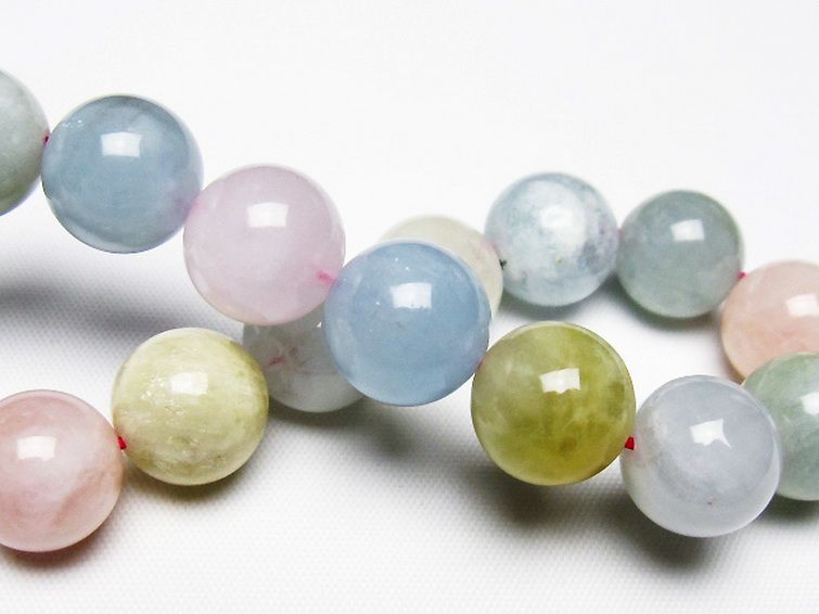 MIXベリル ブレスレット 緑柱石 12mm [T237-4510] 2枚目