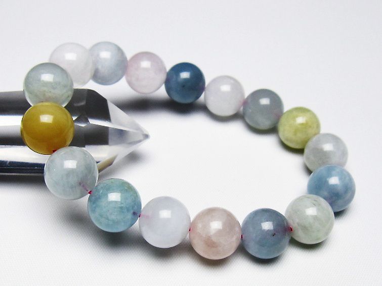 MIXベリル ブレスレット 緑柱石 12mm [T237-4513] 1枚目