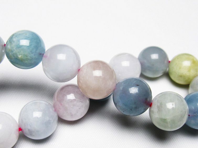 MIXベリル ブレスレット 緑柱石 12mm [T237-4513] 2枚目