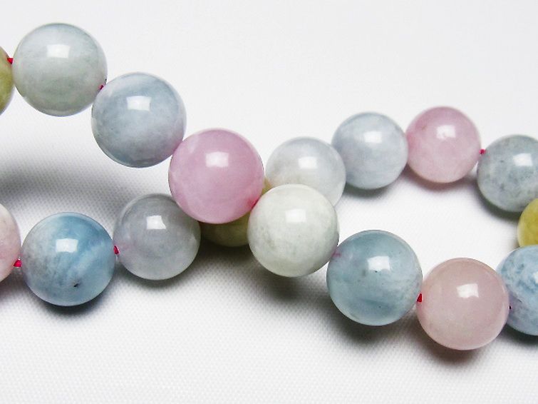 MIXベリル ブレスレット 緑柱石 12mm [T237-4515] 2枚目