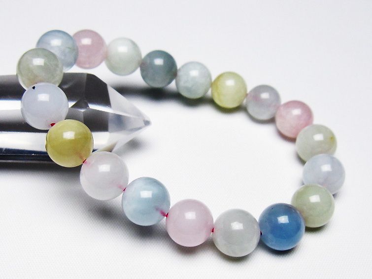 MIXベリル ブレスレット 緑柱石 10mm [t237-4522] 1枚目